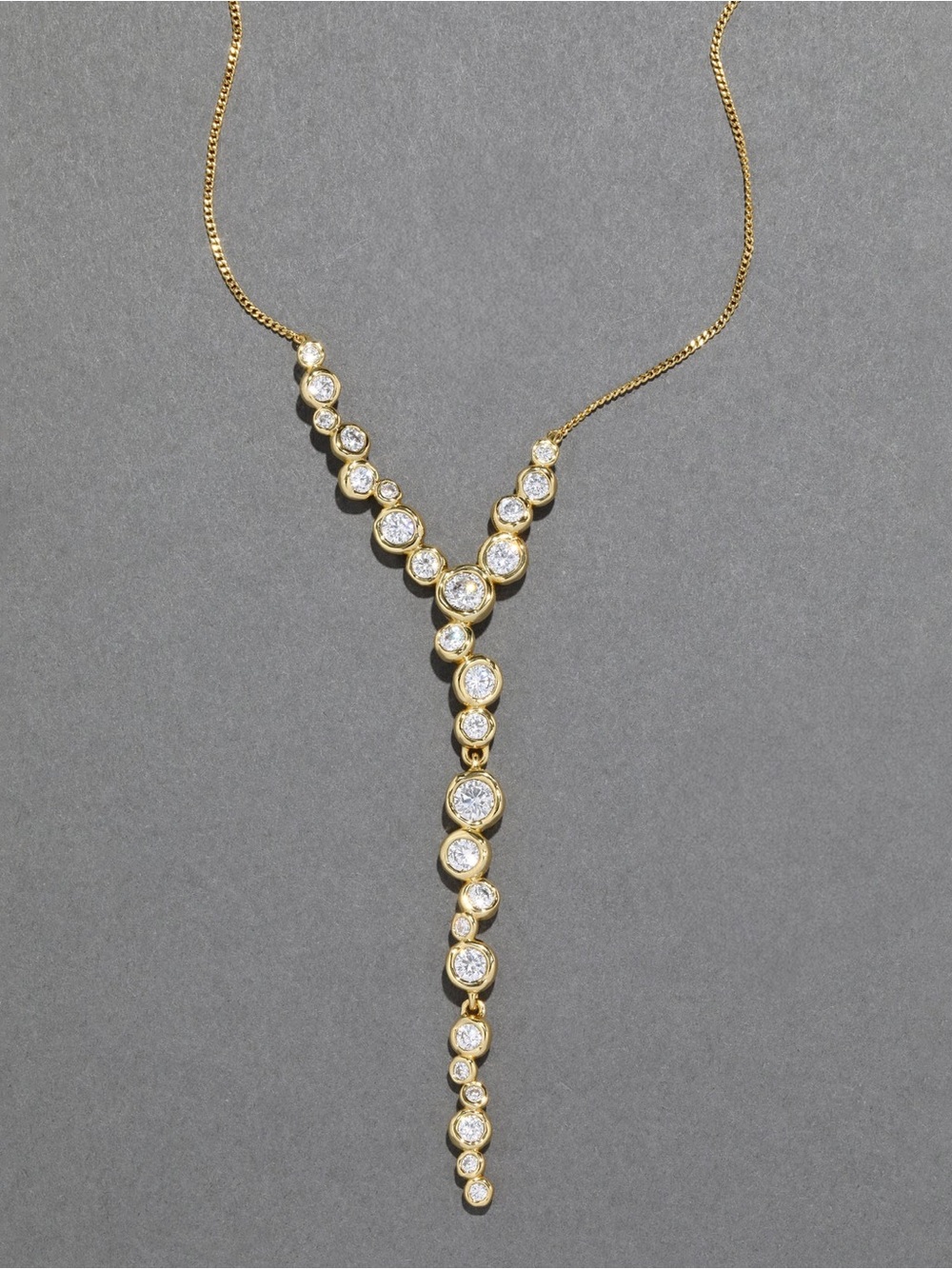 Alexis Bittar Asterales Gold CZ Cascading Necklace